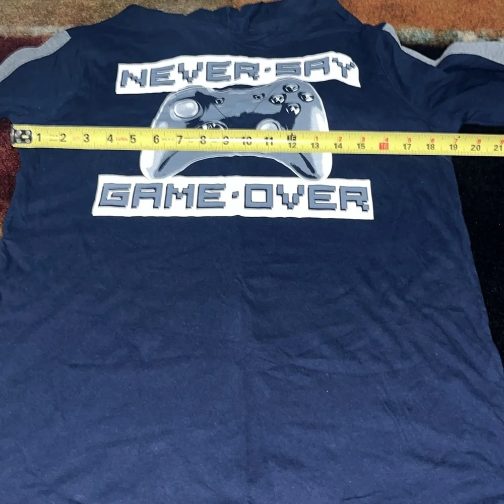 VGUC Children’s Place Boy’s “Never Say Game Over” Hooded Top - Sz XXL/16